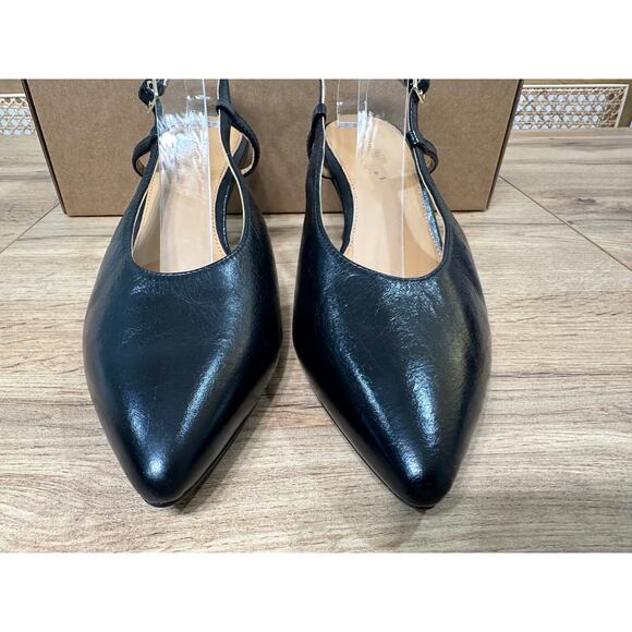Madewell Women's The Debbie Slingback Pump Heel Black Leather Size 8 NWOB Office - Picture 6 of 15
